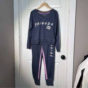 FRIENDS Pajama Set - Navy‎ and Pink